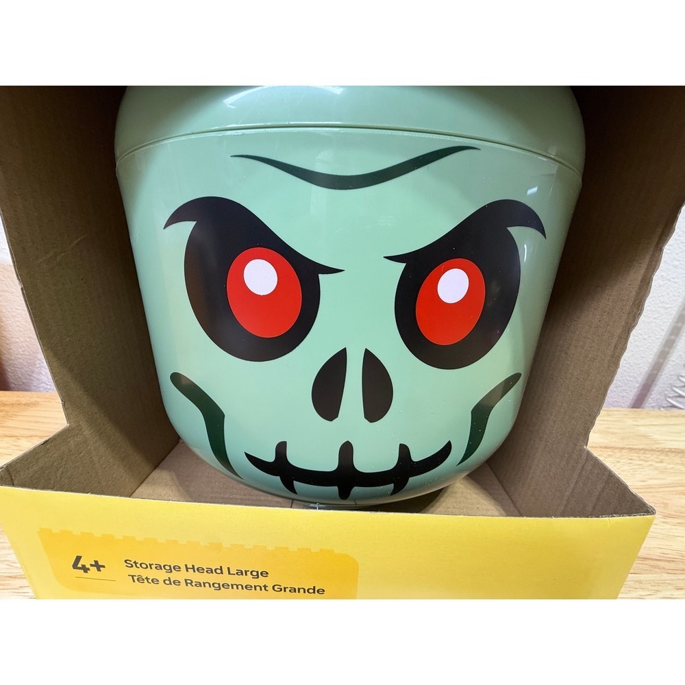 LEGO Storage Head Large Halloween Edition Zombie Skeleton Skull Container
